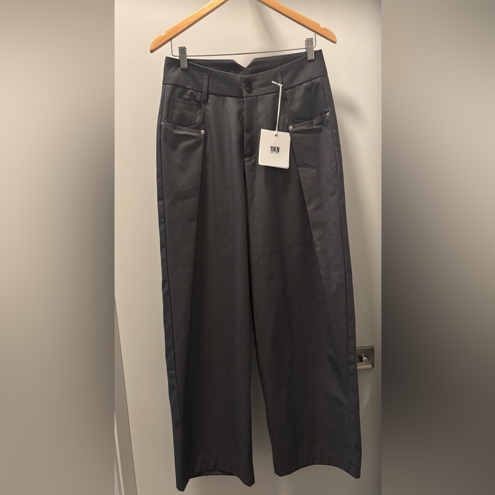 11KN Grey Relaxed Wide-Leg NWT Trousers